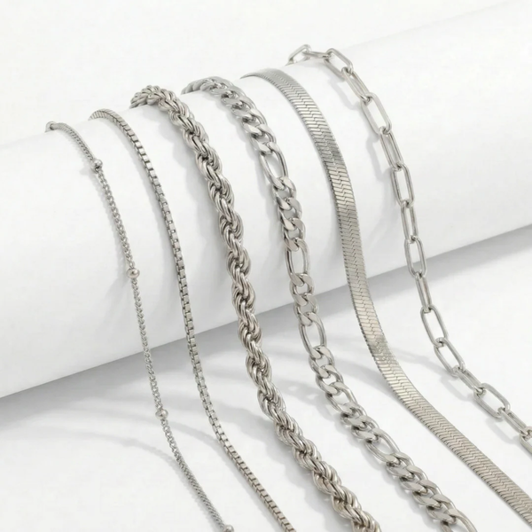 Isabella Bracelet Set | White Gold
